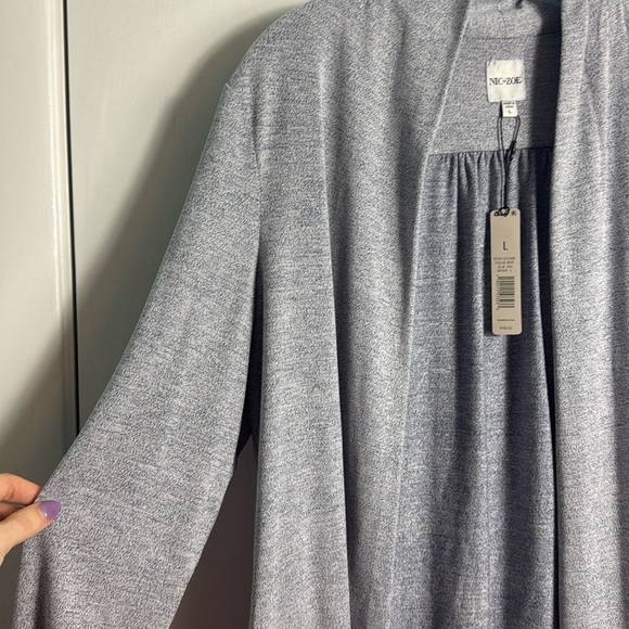 NWT NIC + Zoe Eaze Marl Cardigan and Wide Leg Pant Lounge Matching Set Large - Picture 7 of 16
